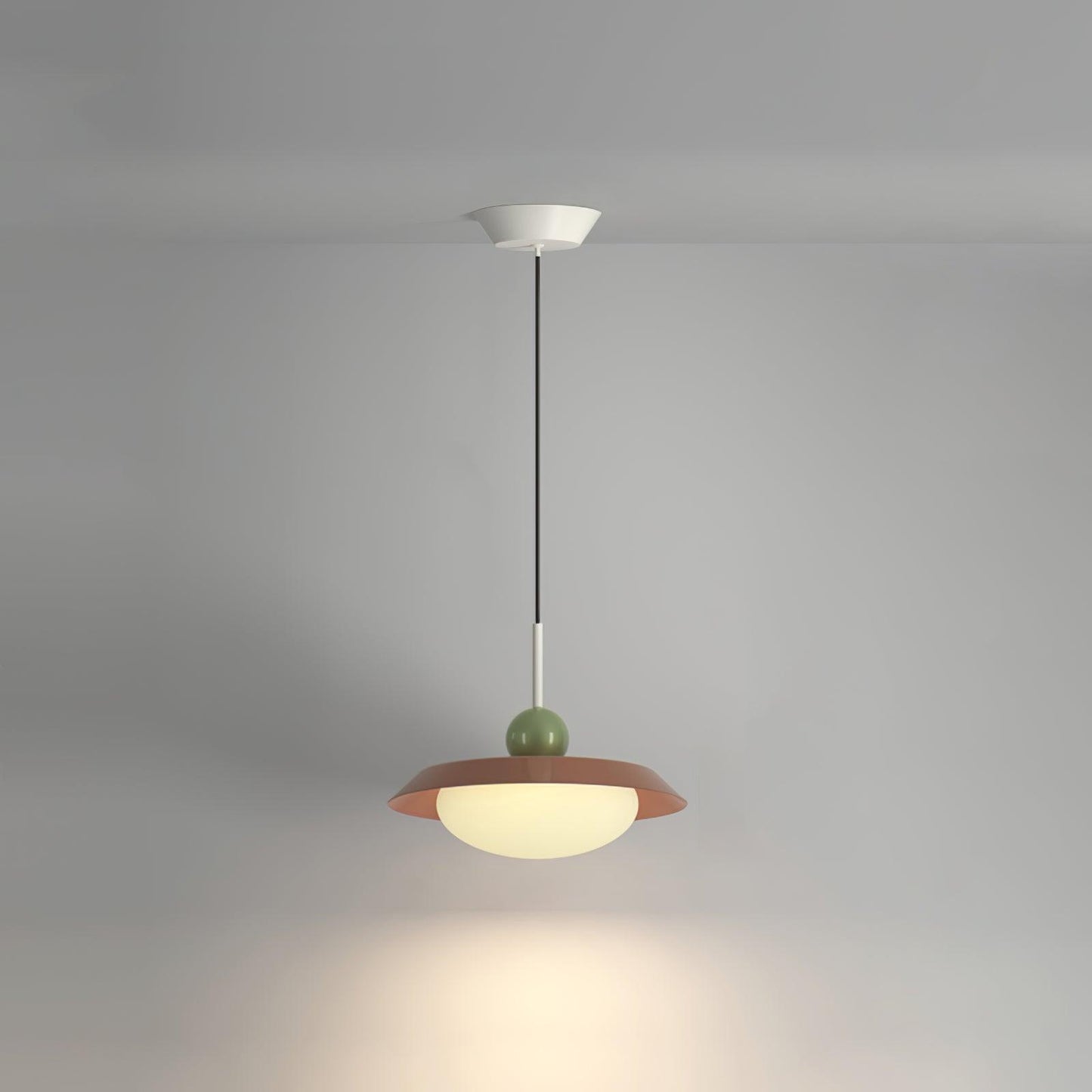 Morandi Layered Pendant Lamp 1 layer Dia 15.7″ x H 8.7″ / Dia 40cm x H 22cm / Red / Three-Color Changing Light Pendant