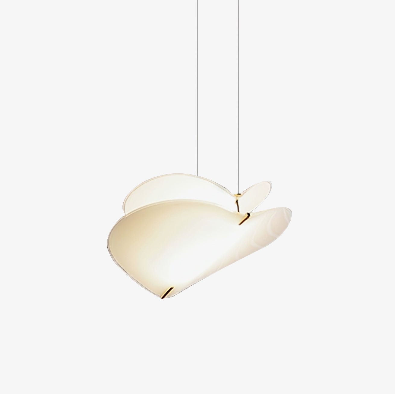 Moth Pendant Lamp Dia 18.9″ x H 13.8″ / Dia 48cm x H 35cm / Gold & White Pendant light