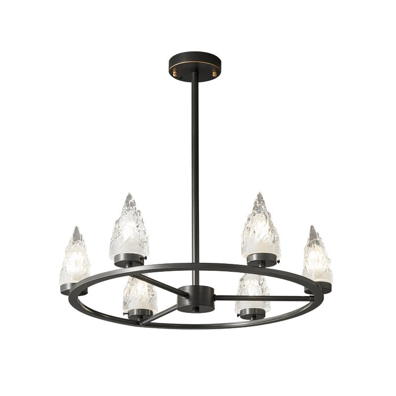 Mountain Peak Chandelier ? 23.6″ x H 7.9″ / Black Chandelier