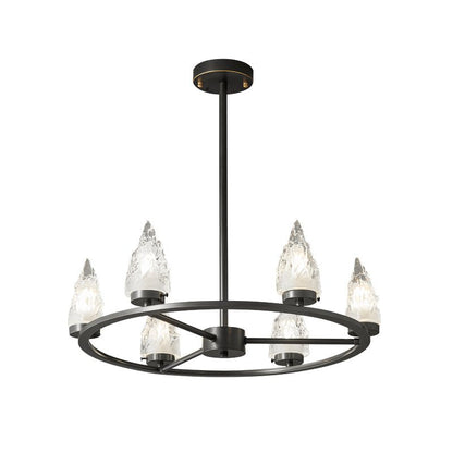 Mountain Peak Chandelier ? 23.6″ x H 7.9″ / Black Chandelier