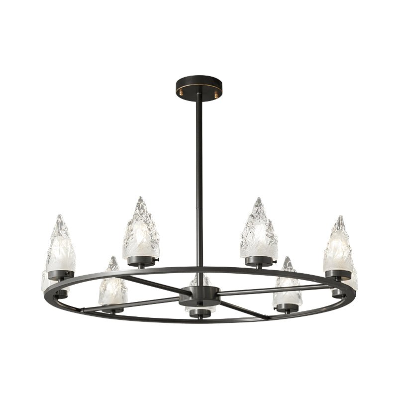 Mountain Peak Chandelier ? 31.5″ x H 7.9″ / Black Chandelier
