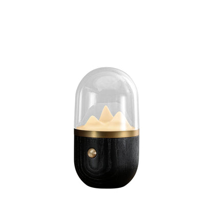 Mountain Peak Night Table Lamp Dia 3.9″ x H 7.8″ / Black Table lamp