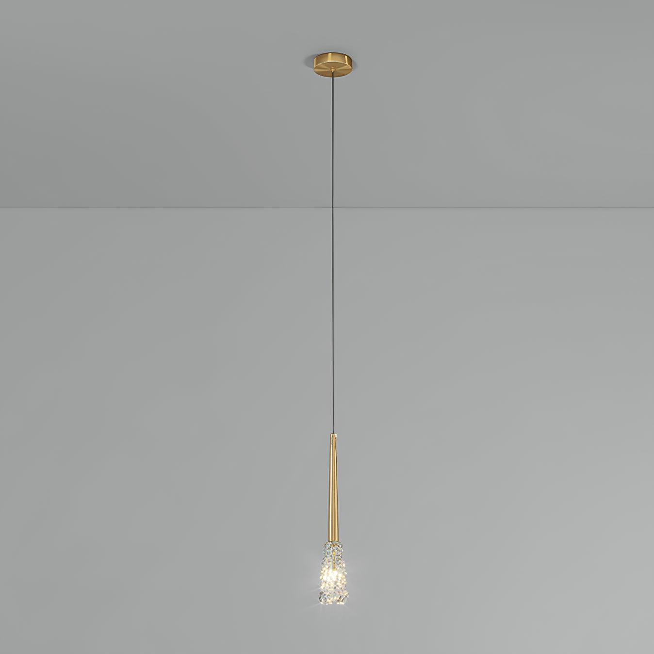 Mozzi Crystal Pendant Light Dia 1.9″ x H 11.8″ / Dia 5cm x H 30m / Gold & Transparent Pendant light