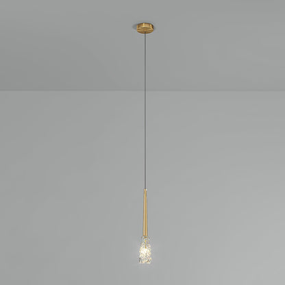 Mozzi Crystal Pendant Light Dia 1.9″ x H 11.8″ / Dia 5cm x H 30m / Gold & Transparent Pendant light