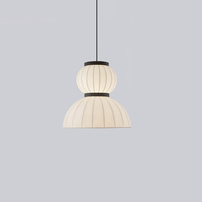 Mulberry Silk Formakami Pendant Light ? 19.7″ x H 19.7″ / Dia 50cm x H 50cm / White & Black Pendant light