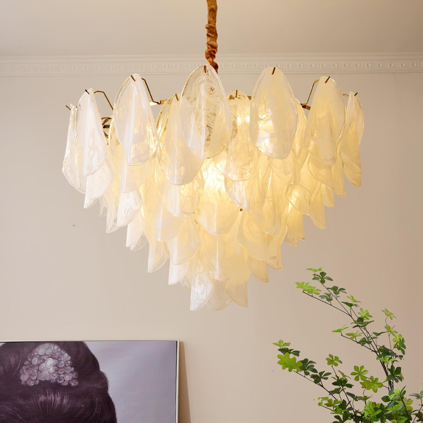Multi Tier Cloud Glass Pendant Light Chandelier