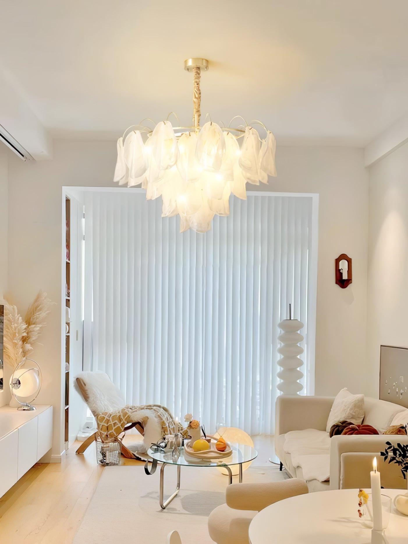 Multi Tier Cloud Glass Pendant Light Chandelier