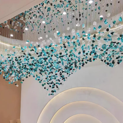 Multicolor Crystal Stone Chandelier Chandelier