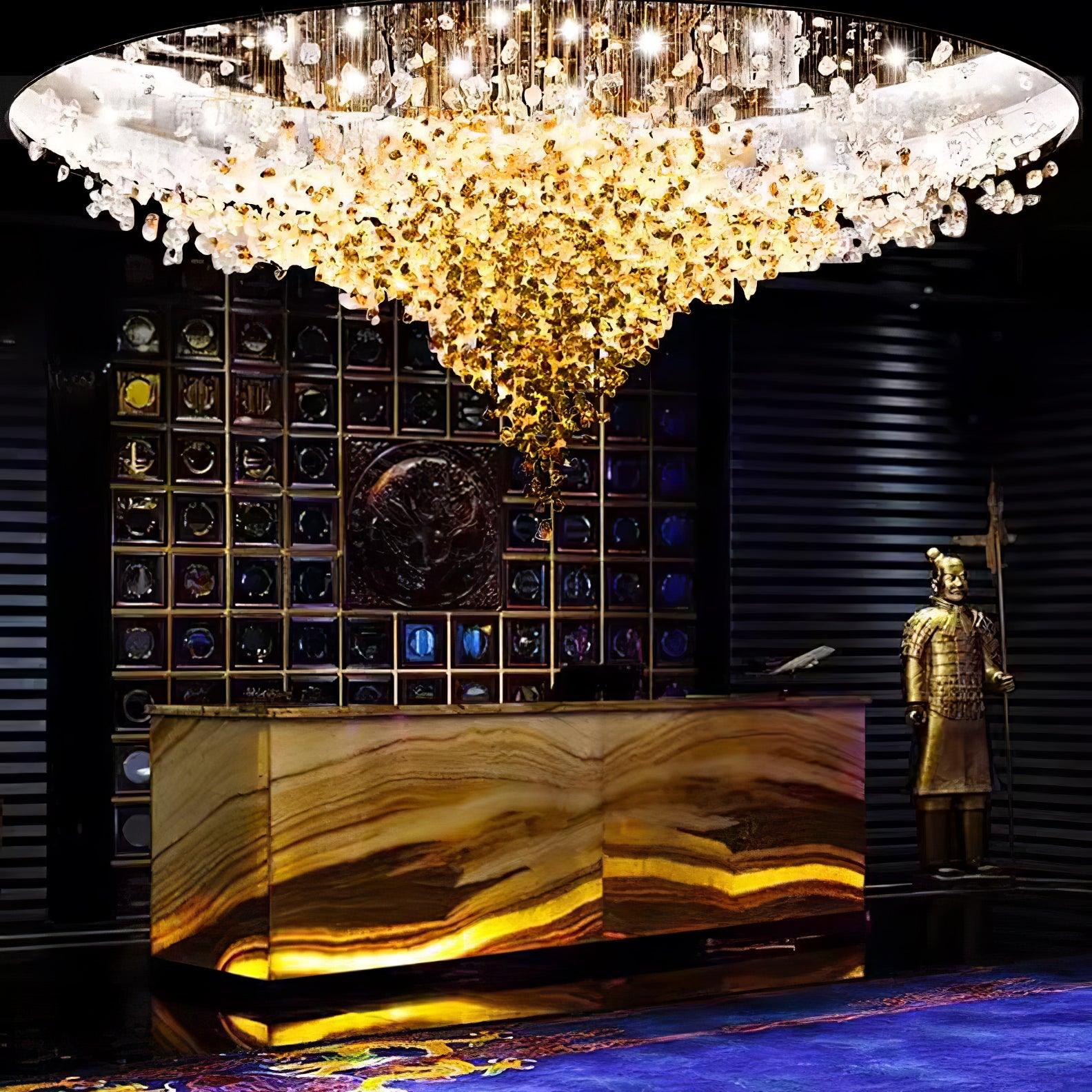 Multicolor Crystal Stone Chandelier Chandelier