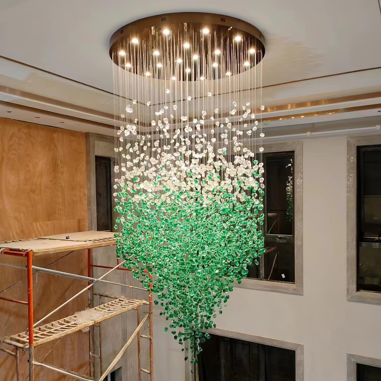 Multicolor Crystal Stone Chandelier Chandelier