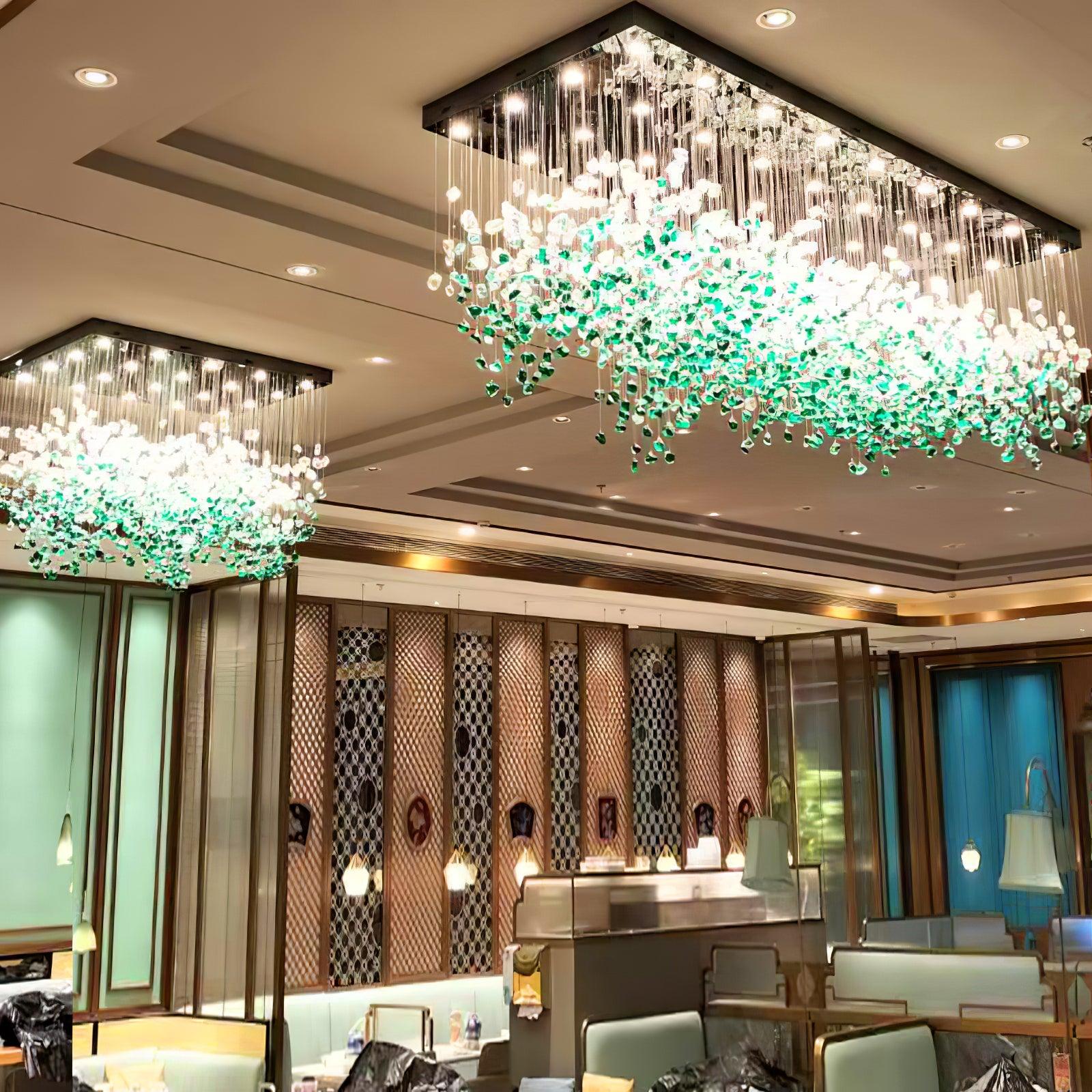 Multicolor Crystal Stone Chandelier Chandelier