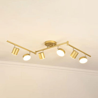 Track Light Ceiling Light L 59″ x H 12.6″ / L 150cm x H 32cm / Gold / Three-color changing light 灯具