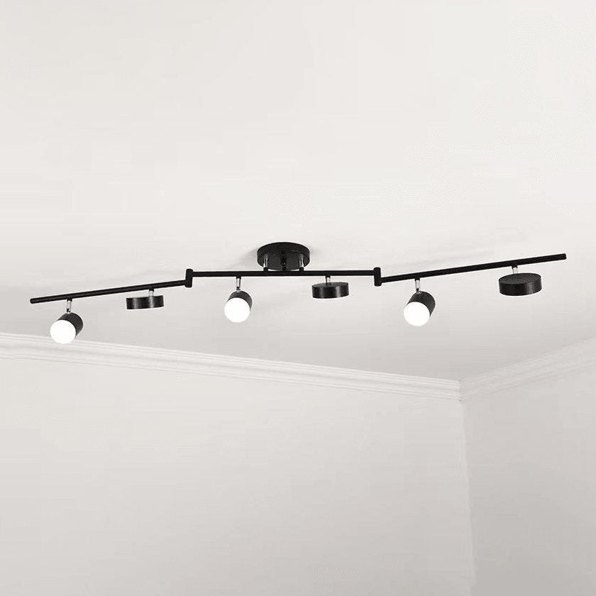 Track Light Ceiling Light L 59″ x H 12.6″ / L 150cm x H 32cm / Black / Three-color changing light 灯具