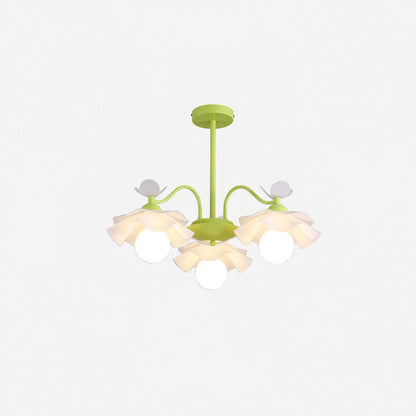 Murano Acrylic Chandelier 3 Heads: ? 24.4″ x H 9.8″ / Dia 62cm x H 25cm / Green Chandelier