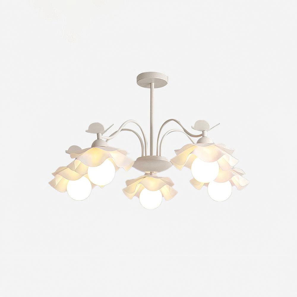 Murano Acrylic Chandelier 5 Heads: ? 32.3″ x H 9.8″ / Dia 82cm x H 25cm / White Chandelier