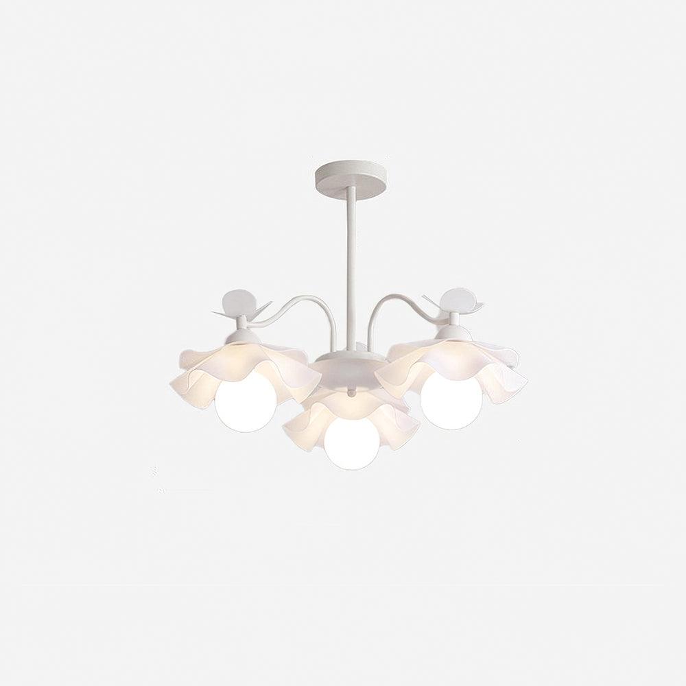 Murano Acrylic Chandelier 3 Heads: ? 24.4″ x H 9.8″ / Dia 62cm x H 25cm / White Chandelier
