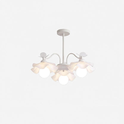 Murano Acrylic Chandelier 3 Heads: ? 24.4″ x H 9.8″ / Dia 62cm x H 25cm / White Chandelier