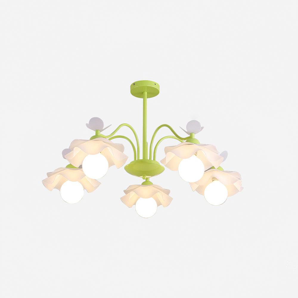 Murano Acrylic Chandelier 5 Heads: ? 32.3″ x H 9.8″ / Dia 82cm x H 25cm / Green Chandelier