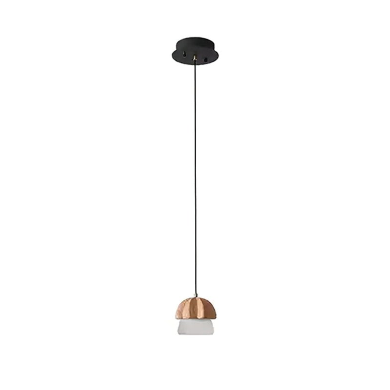 Mushroom Cluster Chandelier 1 Head: Dia 4.7’’ x H 5.1’’ / Wood Color / Warm Light Chandelier