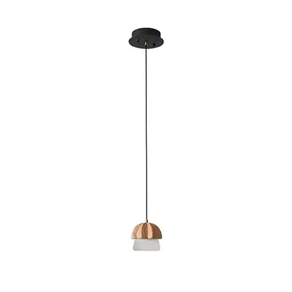 Mushroom Cluster Chandelier 1 Head: Dia 4.7’’ x H 5.1’’ / Wood Color / Warm Light Chandelier
