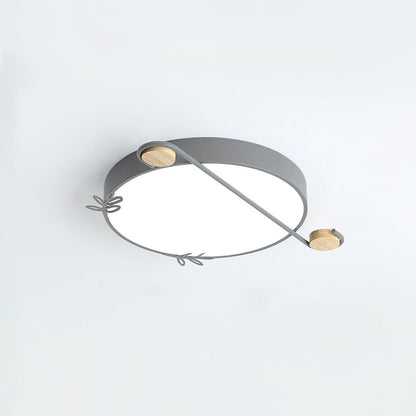 Musical Note Round Ceiling Lamp ? 15.7″ x H 2″ / Dia 40cm x H 5cm / Grey / Warm Light Ceiling lamp