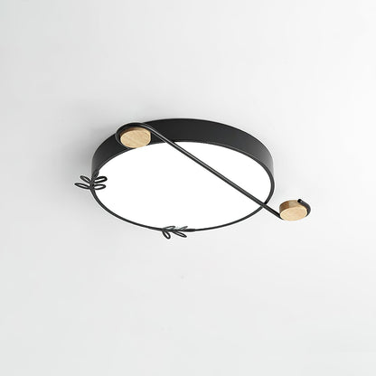 Musical Note Round Ceiling Lamp ? 15.7″ x H 2″ / Dia 40cm x H 5cm / Black / Warm Light Ceiling lamp