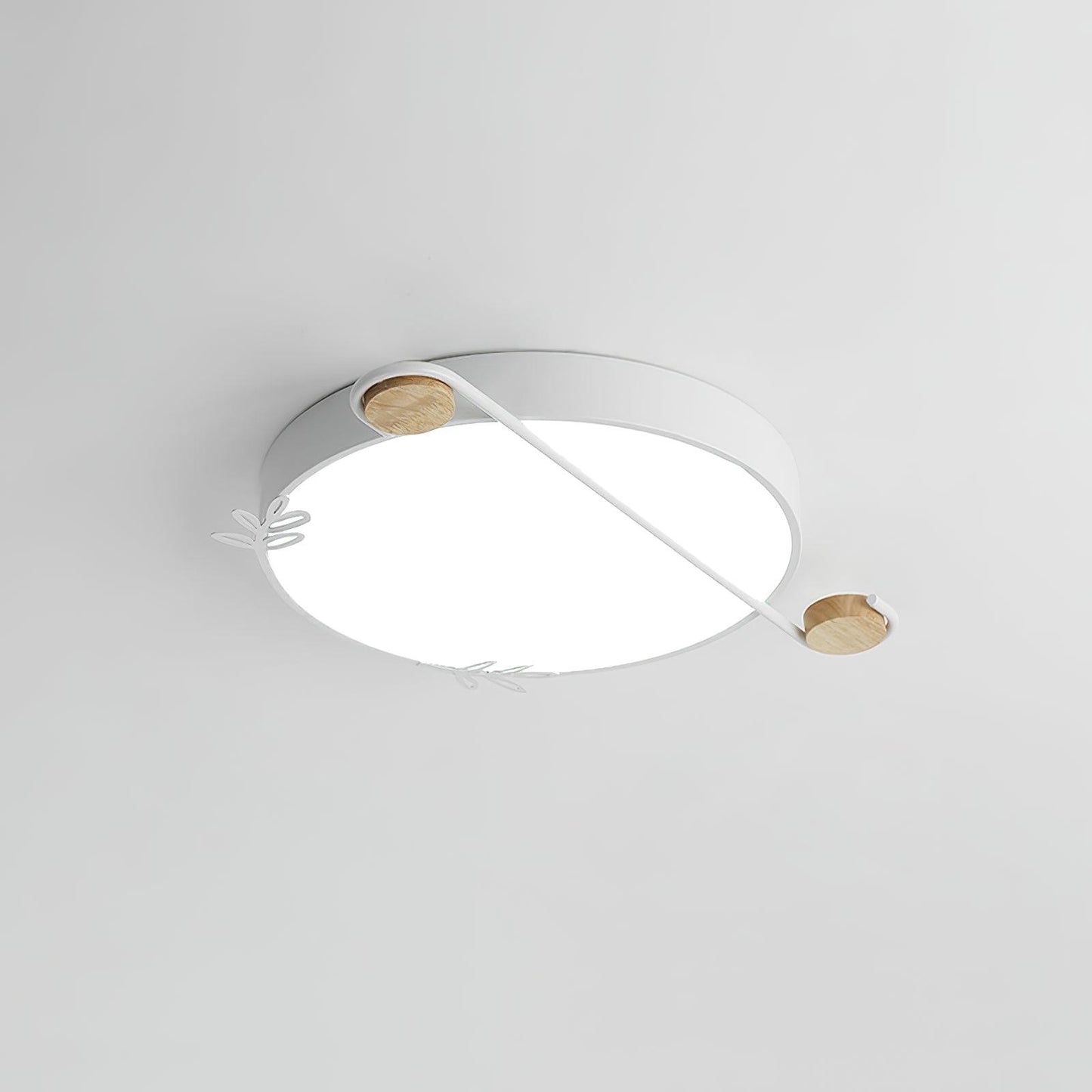 Musical Note Round Ceiling Lamp ? 15.7″ x H 2″ / Dia 40cm x H 5cm / White / Warm Light Ceiling lamp