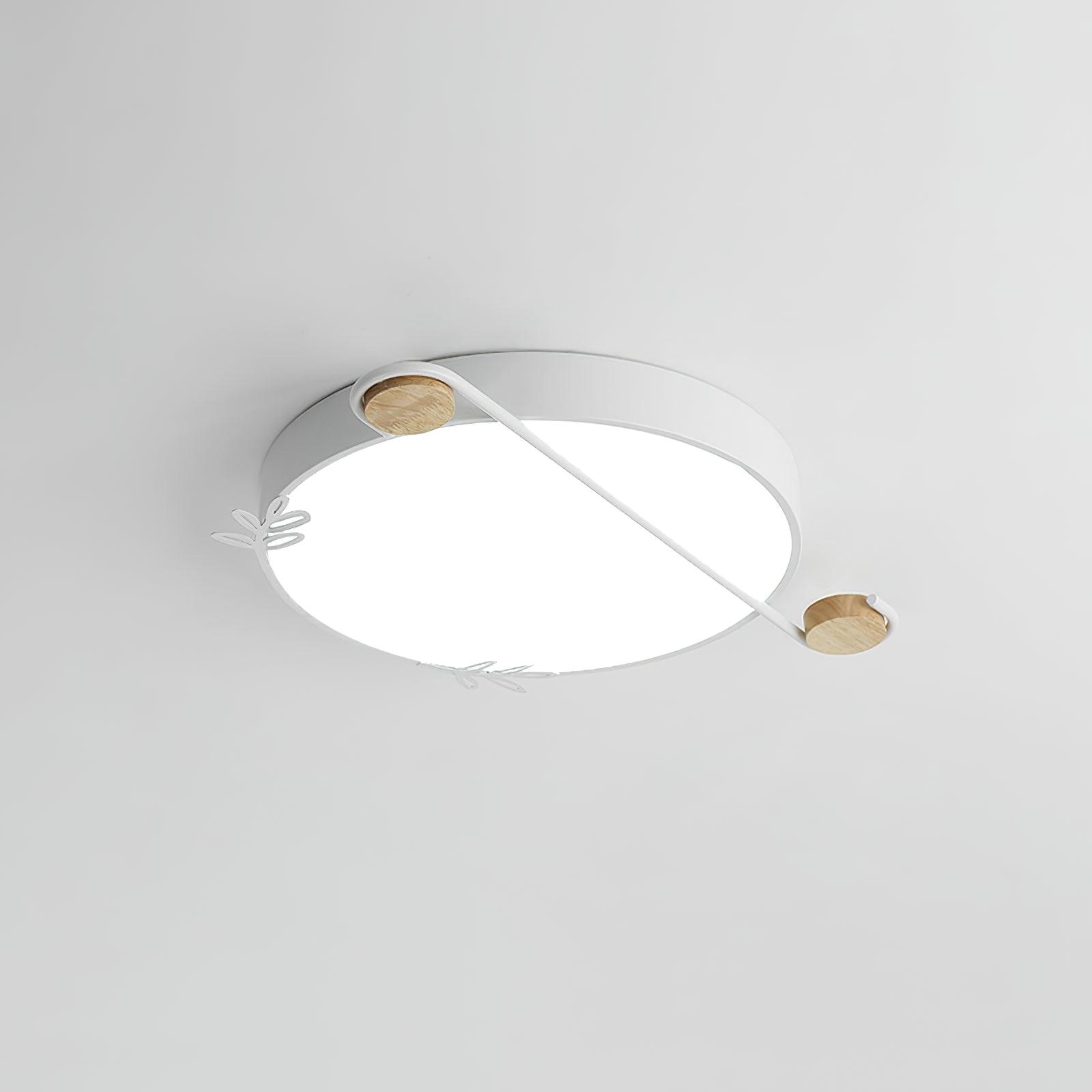 Musical Note Round Ceiling Lamp ? 15.7″ x H 2″ / Dia 40cm x H 5cm / White / Warm Light Ceiling lamp