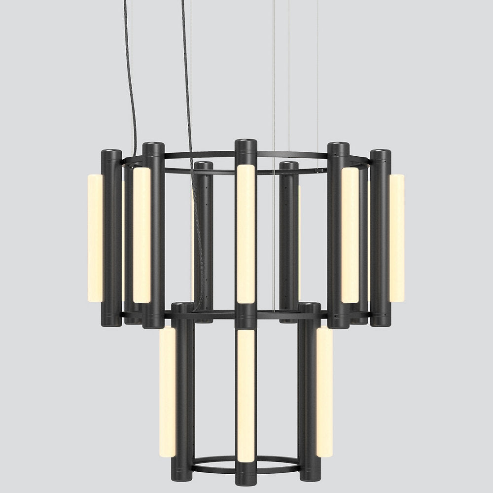 Pipeline LED 2 Tier Chandelier