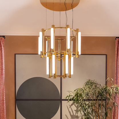 Pipeline LED 2 Tier Chandelier
