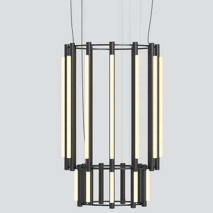 Pipeline LED 2 Tier Chandelier