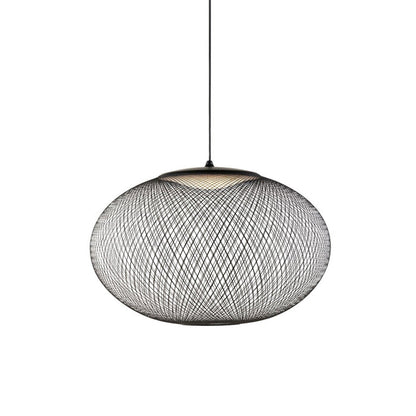 Metallic Meshwork Pendant Lamp ? 19.7″ x H 59″ / Dia 50cm x H 150cm / Black / Warm Light Pendant light
