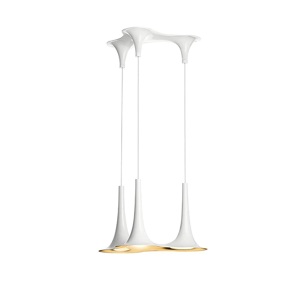Nafir Pendant Light 3 Heads Dia 19.7″ x W 15.7″ x H 11.8″ / Dia 50cm x W 40cm x H 30cm / White & Gold Pendant light