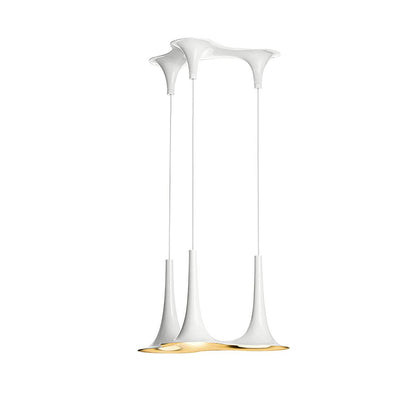 Nafir Pendant Light 3 Heads Dia 19.7″ x W 15.7″ x H 11.8″ / Dia 50cm x W 40cm x H 30cm / White & Gold Pendant light