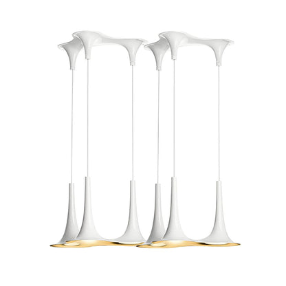 Nafir Pendant Light 6 Heads Dia 51.2″ x W 15.7″ x H 11.8″ / Dia 130cm x W 40cm x H 30cm / White & Gold Pendant light