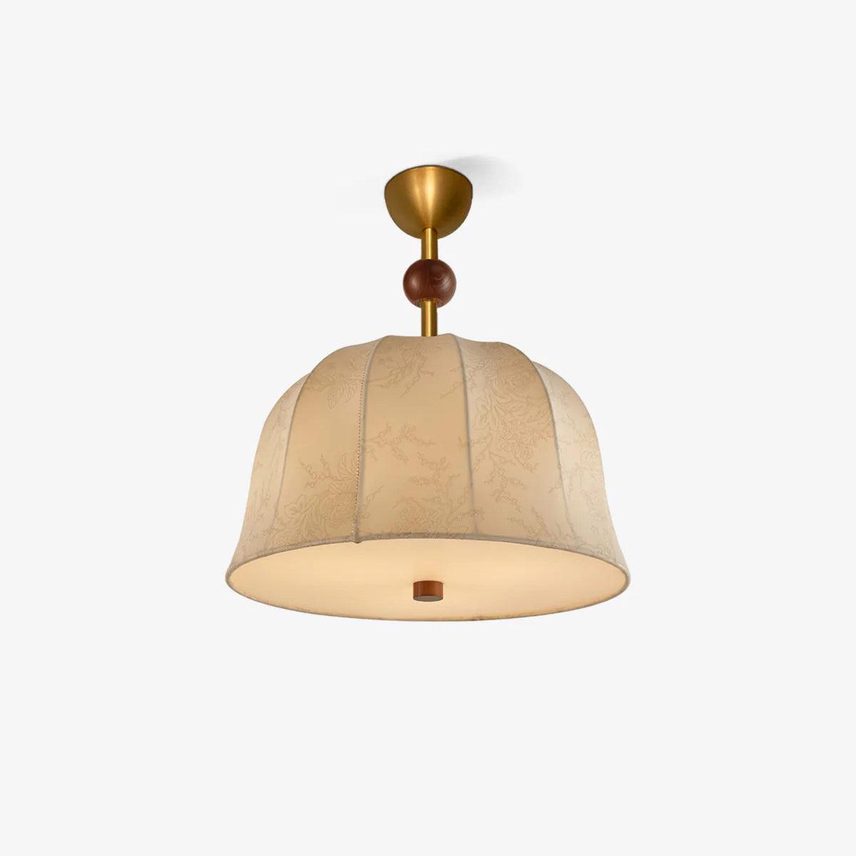 Nanyang Retro Ceiling Lamp ? 15.7″ x H 18.5″ / Dia 40cm x H 47cm / Walnut Color & Linen Color Ceiling lamp