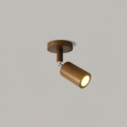 Natural Wood Beam Spotlight Light 1 head Dia 2.8″ x H 6.7″ / Walnut Color Ceiling lamp