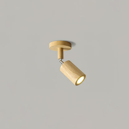 Natural Wood Beam Spotlight Light 1 head Dia 2.8″ x H 6.7″ / Wood Color Ceiling lamp