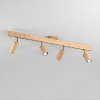 Natural Wood Beam Spotlight Light Ceiling lamp