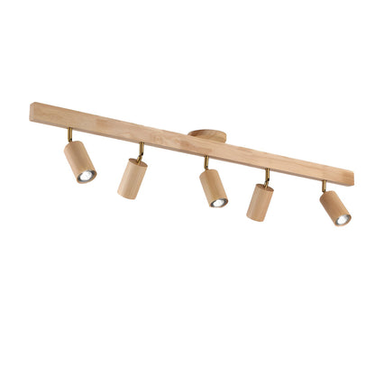 Natural Wood Beam Spotlight Light Ceiling lamp