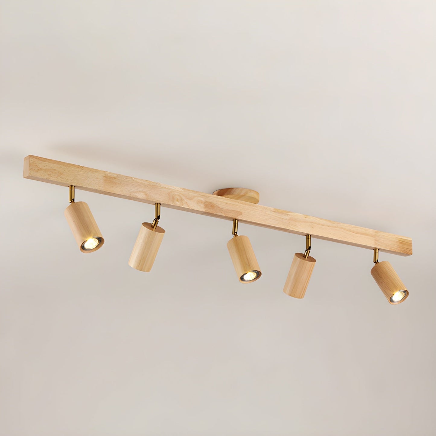Natural Wood Beam Spotlight Light Ceiling lamp