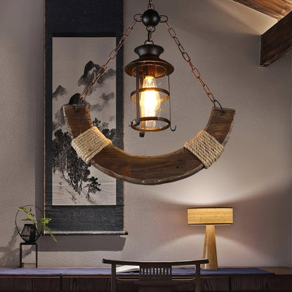 Nautical Industrial Style Wooden Chandelier Chandelier