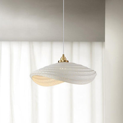 Navicula Pendant Light L 18.5″ x W 17.7″ x H 5.9″ / L 47cm x W 45cm x H 15cm / White cutout Pendant light
