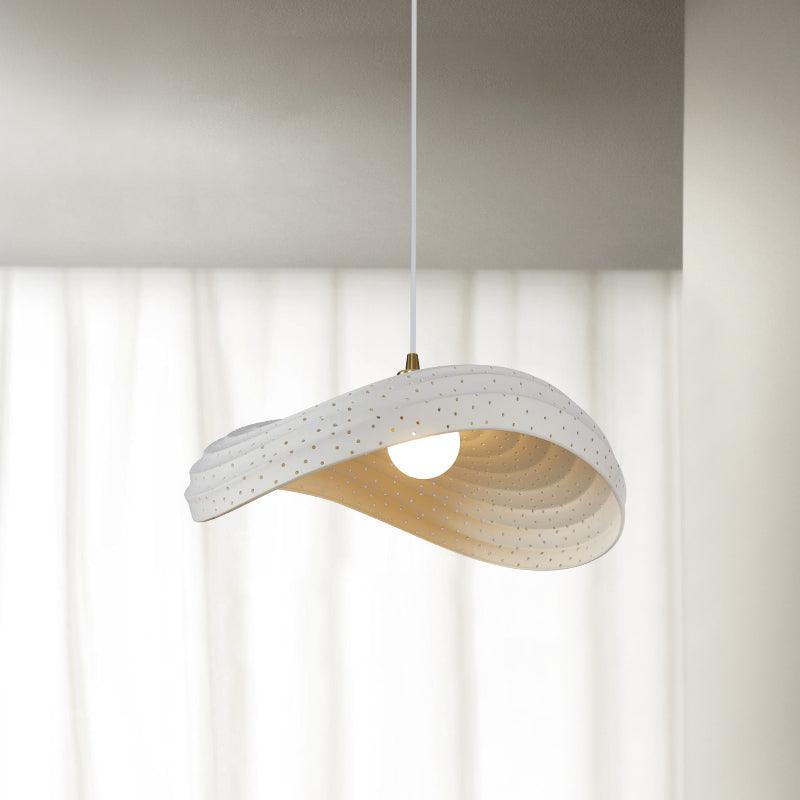 Navicula Pendant Light L 16.9″ x W 13″ x H 4.7″ / L 43cm x W 33cm x H 12cm / White cutout Pendant light