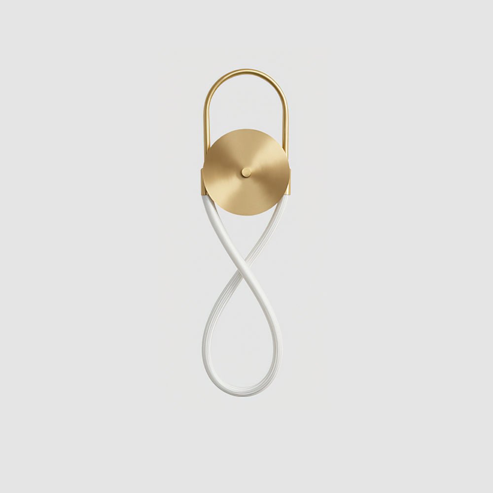 Necklace Loop Wall Lamp Model B Dia 7.9″ x H 14.2″ Set of 1 / Brass & White / Warm Light Wall lamp