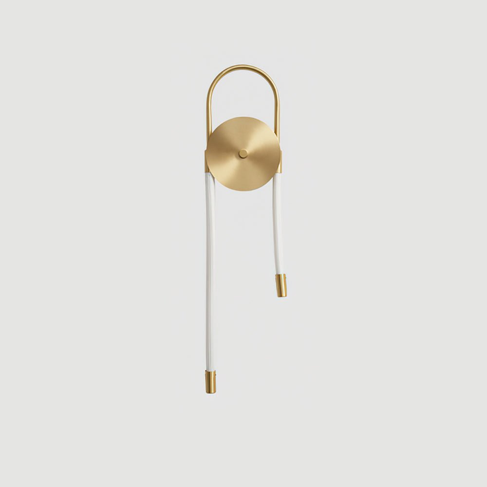 Necklace Loop Wall Lamp Model C Dia 7.9″ x H 14.2″ Set of 1 / Brass & White / Warm Light Wall lamp