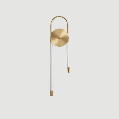 Necklace Loop Wall Lamp Model C Dia 7.9″ x H 14.2″ Set of 1 / Brass & White / Warm Light Wall lamp