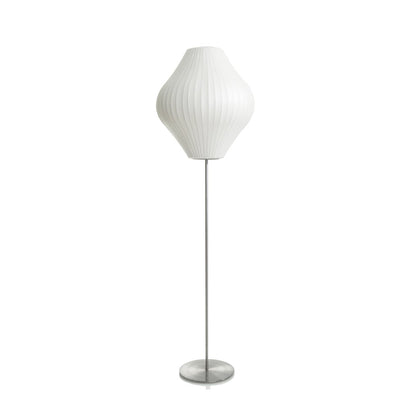 Nelson Floor Lamp Model B Mediun: Dia 17″ x H 57.5″ / Chrome & White / US Plug 1001 Floor lamp