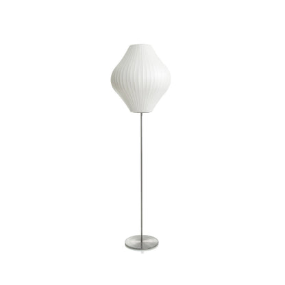 Nelson Floor Lamp Model B Small: Dia 13″ x H 52.5″ / Chrome & White / US Plug 1001 Floor lamp