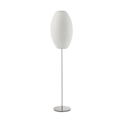 Nelson Floor Lamp Model A Mediun: Dia 13″ x H 57.5″ / Chrome & White / US Plug 1001 Floor lamp